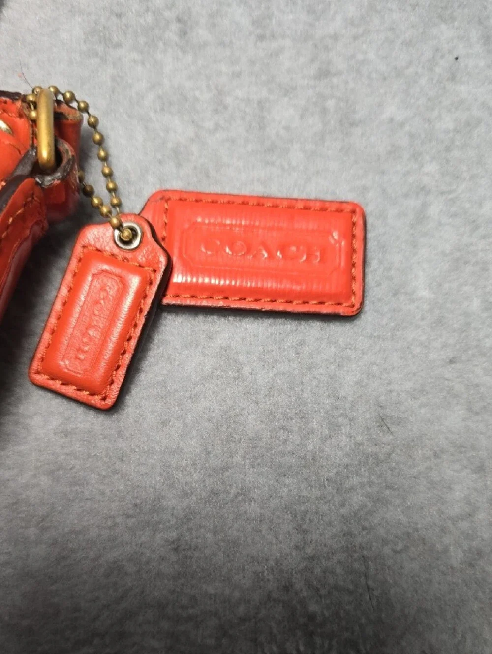Coach Madison Leather Pocket Swingpack Crossbody Tangerine Orange